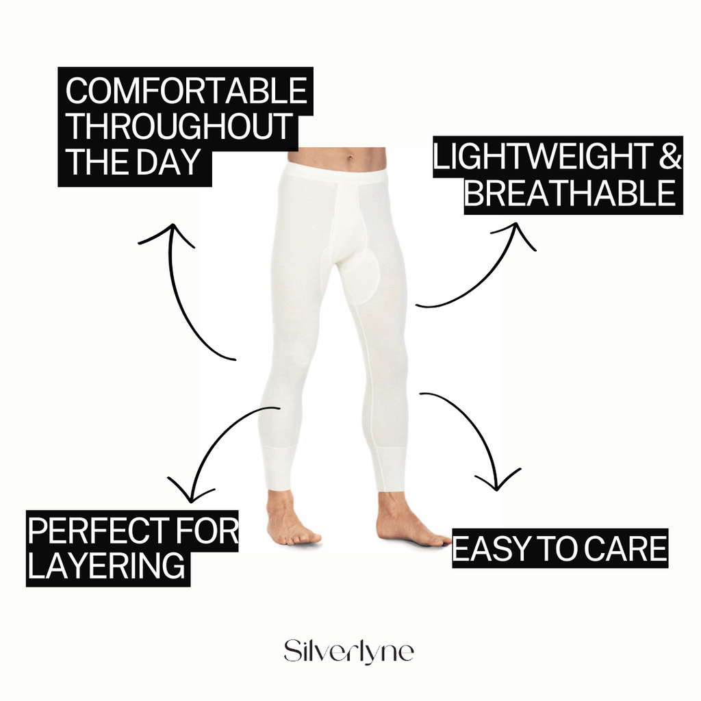 Silverlyne Angora and Wool | Base layer pants (Men's) — back view