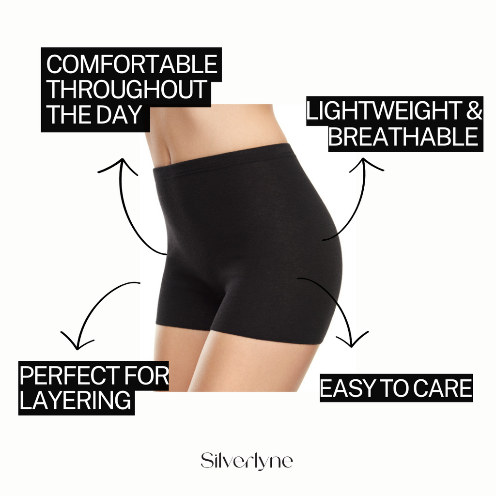 Silverlyne Angora and Wool | Base layer short shorts (Women's) — back view