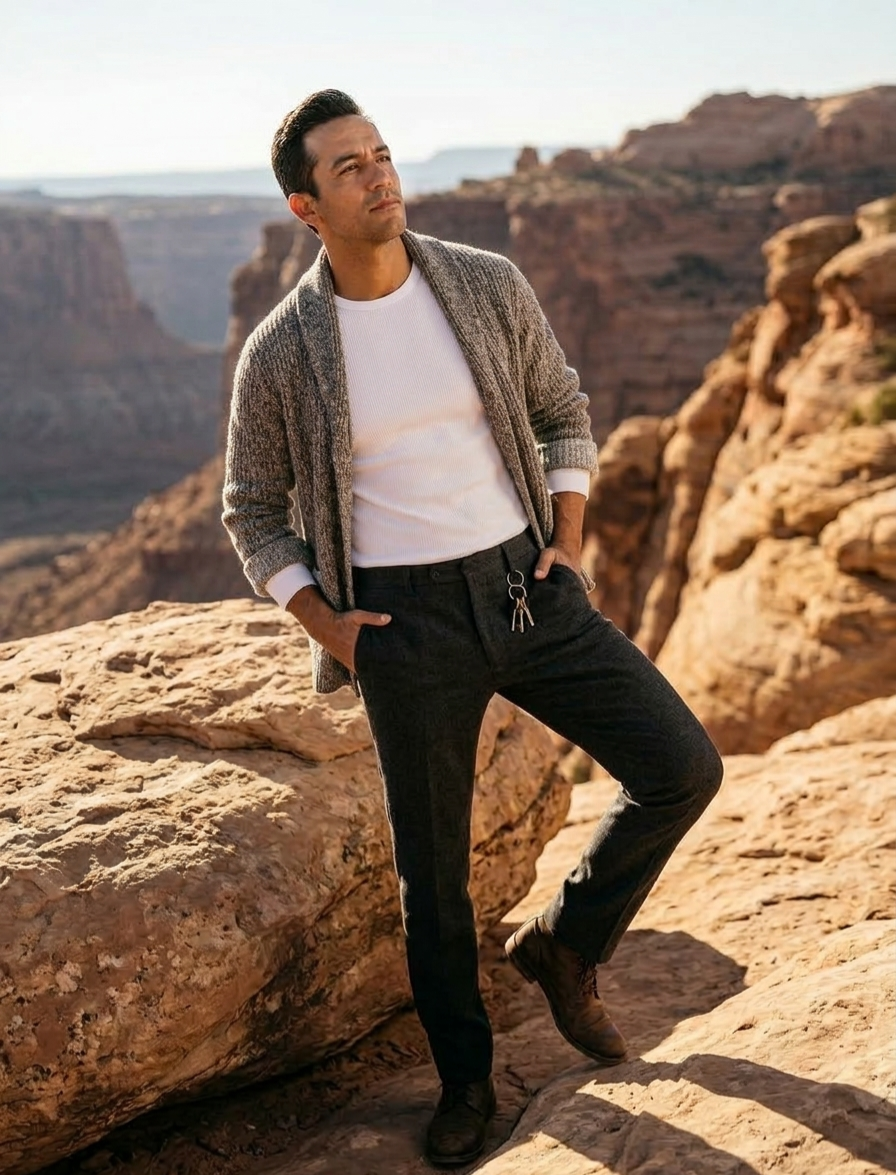 Angora and Wool | Long sleeve base layer shirt (Men's) — view 4
