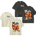 Anime Vintage 90s Graphic T-Shirt – Retro Men's Washed Tee, Distressed Faded Streetwear Classic Japanese Animation Cotton Top