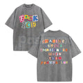 Anti ICE Magazine Letters Vintage Washed T-Shirt – Human Rights Activist Graphic Tee, Lightweight Retro Cotton Streetwear