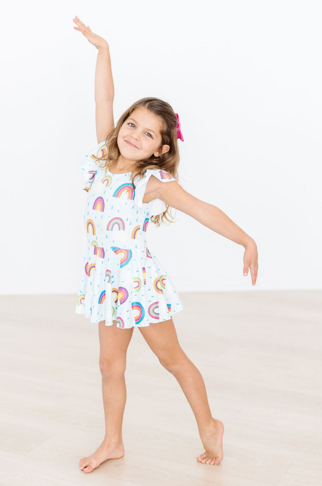 Mila & Rose ® April Showers S/S Twirl Leotard — detail close-up