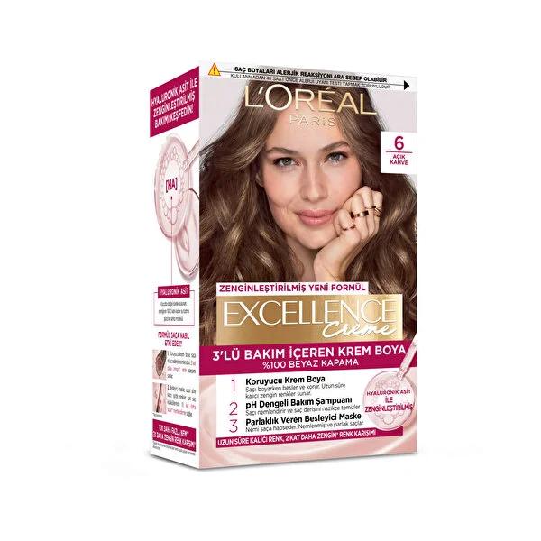L'OrŽal Paris Excellence Creme Hair Dye - Moisturizing, Long-Lasting Color for Grey Hair Coverage