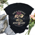 Aqua Tofana Funny Feminist T-Shirt – Vintage Apothecary Giulia Toffana Graphic Tee, Premium 100% Cotton Historical True Crime Top, Soft Lived-In Heavyweight Sarcastic Feminist Shirt, Made in USA