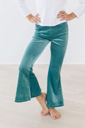 Mila & Rose ® Aquamarine Ribbed Velvet Bells — main product shot