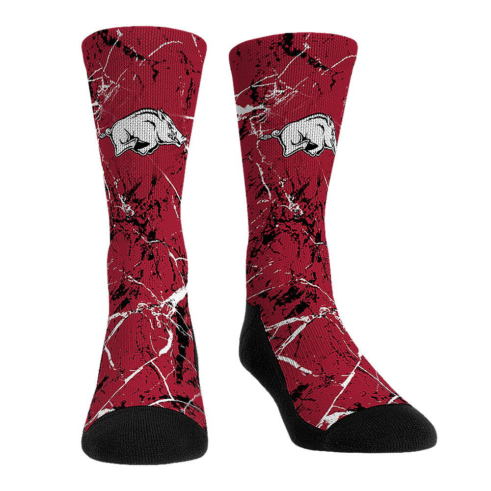 Rock 'Em Socks Rock 'Em Socks Arkansas Razorbacks - Cracked Marble — main product shot