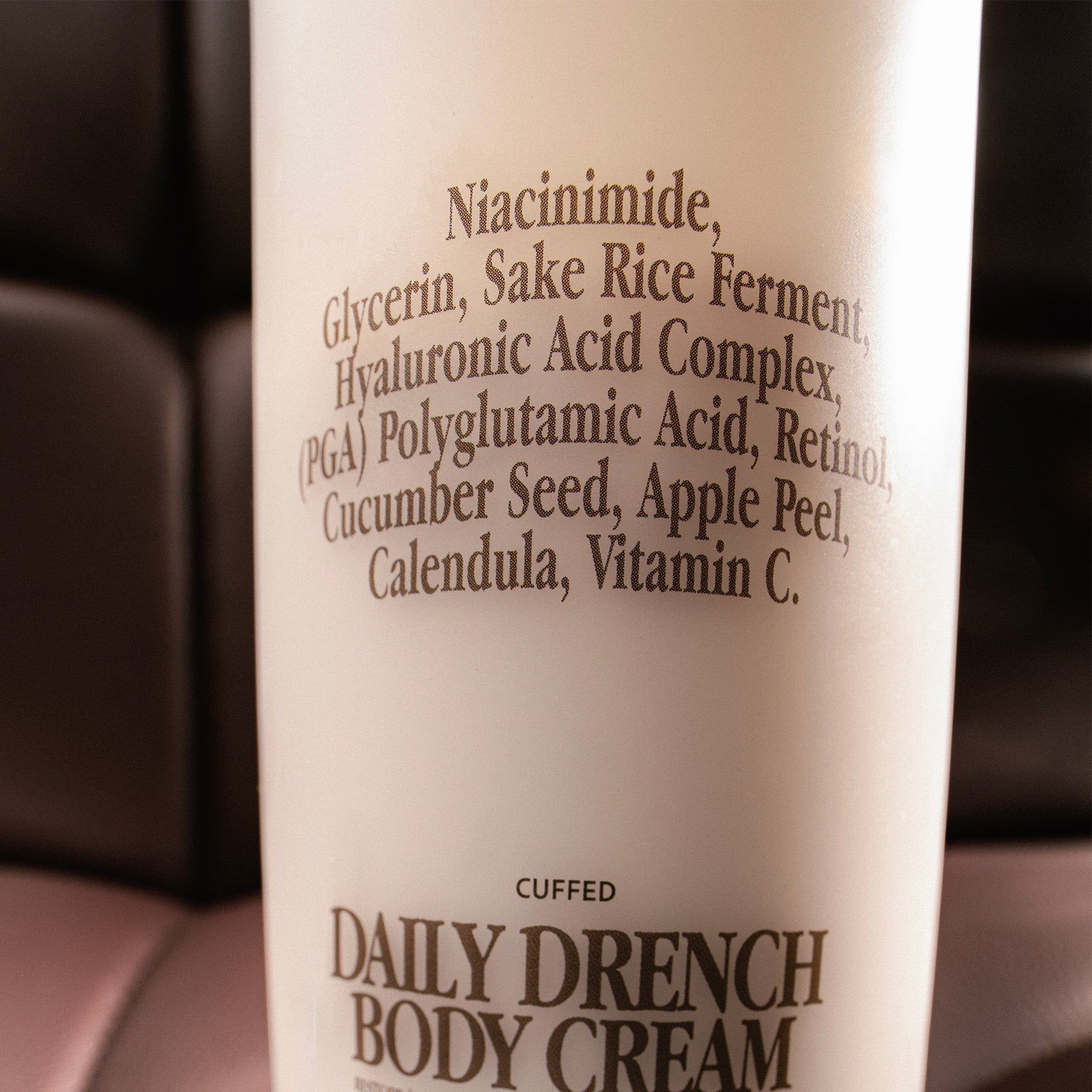 Laurel Bath House Daily Drench Body Cream | Cuffed — detail close-up