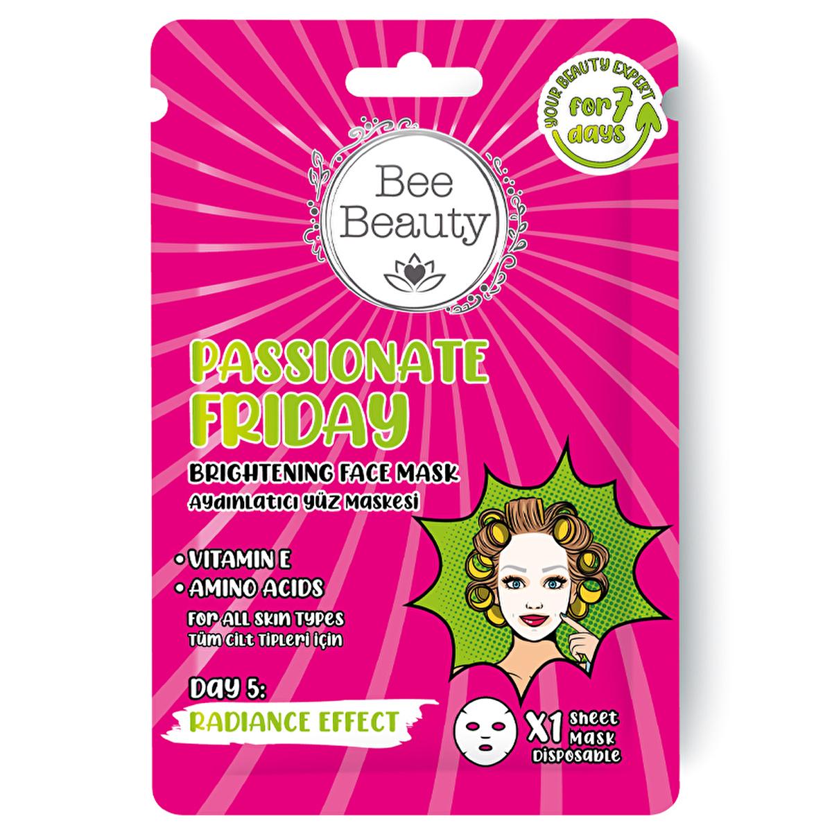 Bee Beauty 7-Day Skincare Mask Set for Face, Hands, and Feet - Comprehensive Facial and Body Care Routine