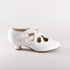 American Duchess Astoria Edwardian Leather Shoes (Soft Ivory) — scale reference