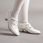American Duchess Astoria Edwardian Leather Shoes (Soft Ivory) — alternate view