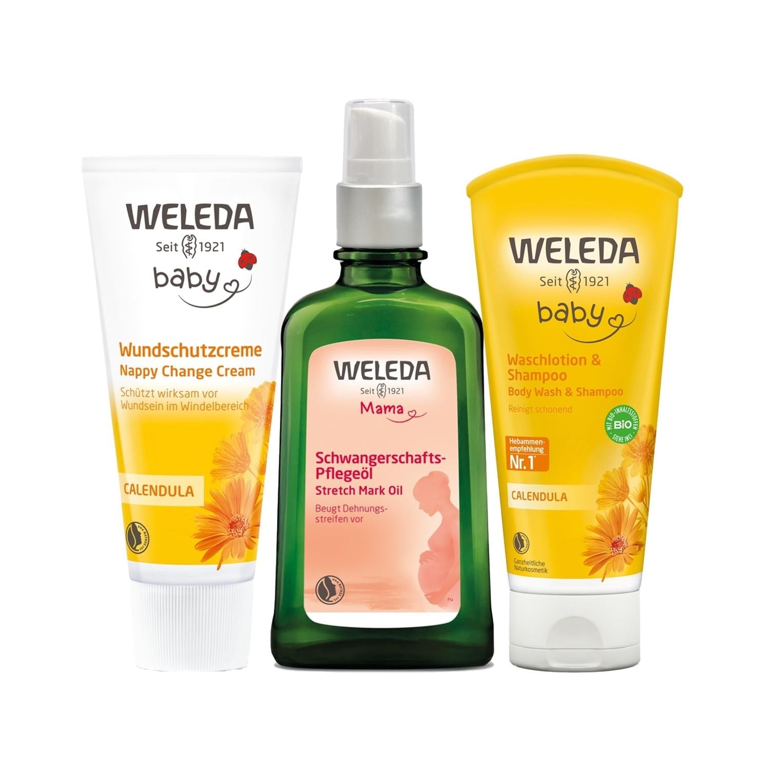 Weleda: Organic Mother & Baby Skincare Gift Set - Gentle, Natural Baby Products & Pregnancy Skincare for Sensitive Skin