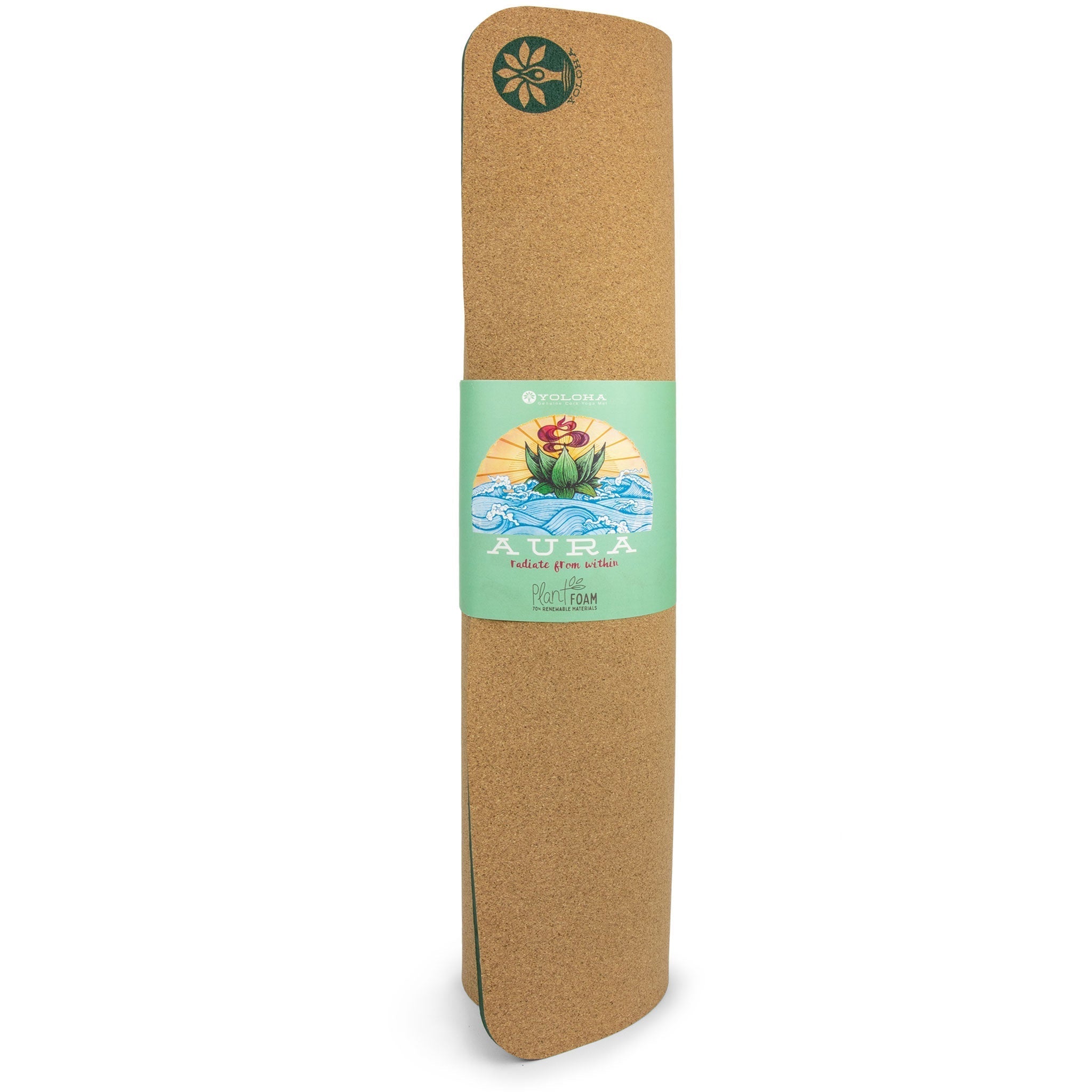 Inhale Exhale Aura Cork Yoga Mat – Yoloha Yoga, view 3
