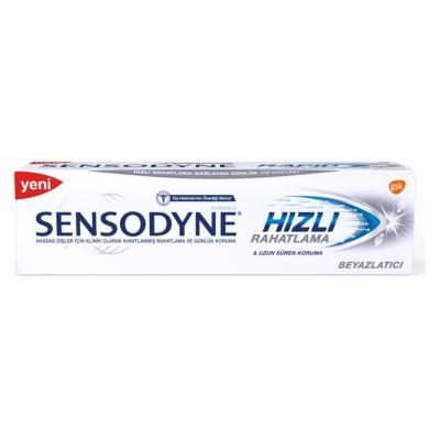 Sensodyne Rapid Relief Whitening Toothpaste - Fast Sensitivity Relief & Stain Prevention for Sensitive Teeth