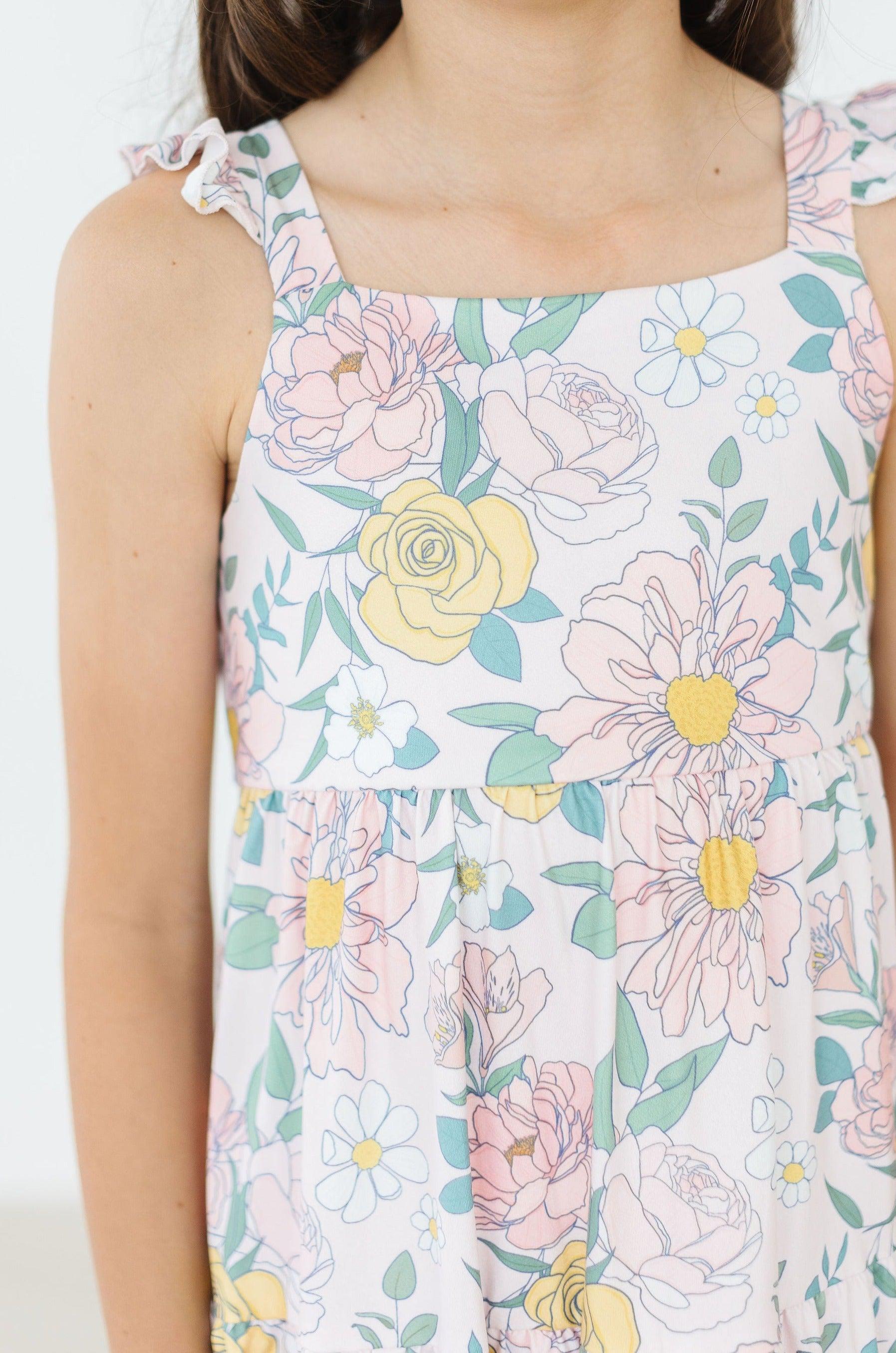 Mila & Rose ® Autumn Breeze Ruffle Maxi Dress — lifestyle context
