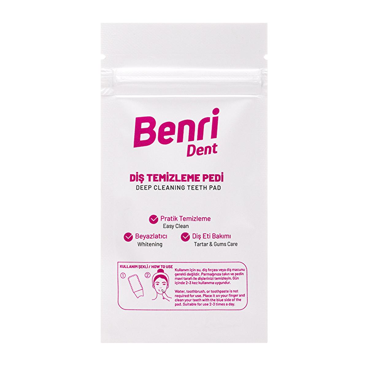 Benri Dent: Portable Dental Cleaning Pads - On-The-Go Teeth Cleaning & Fresh Breath Wipes - Disposable Menthol Infused for Travel & Convenience