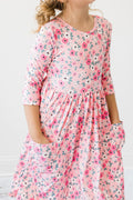 Mila & Rose ® Azalea 3/4 Sleeve Pocket Twirl Dress — main product shot