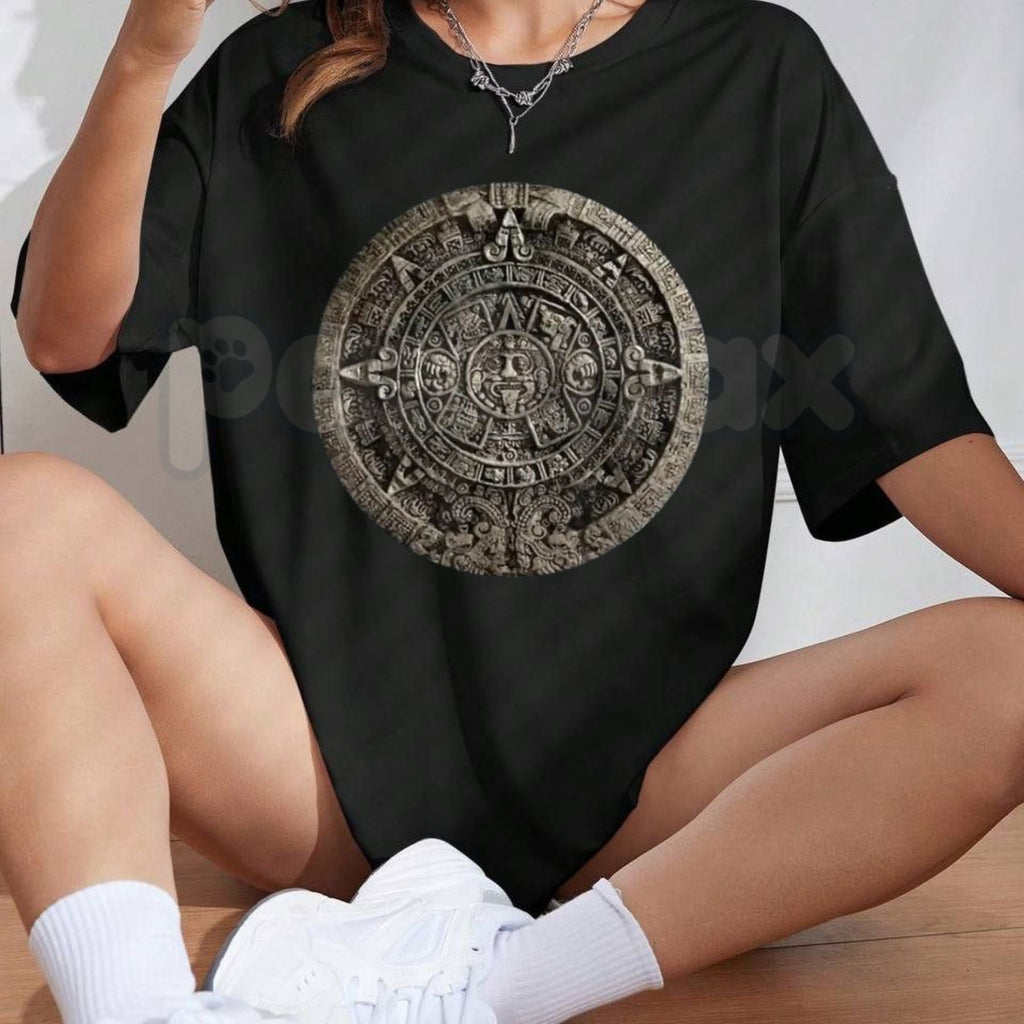Aztec Mayan Calendar T-Shirt – Ancient Mesoamerican History Culture Graphic Tee