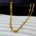 BodyCandy Stainless Steel Gold Tone PVD Ball Station Necklace Satellite Chain Double Necklace — main product shot