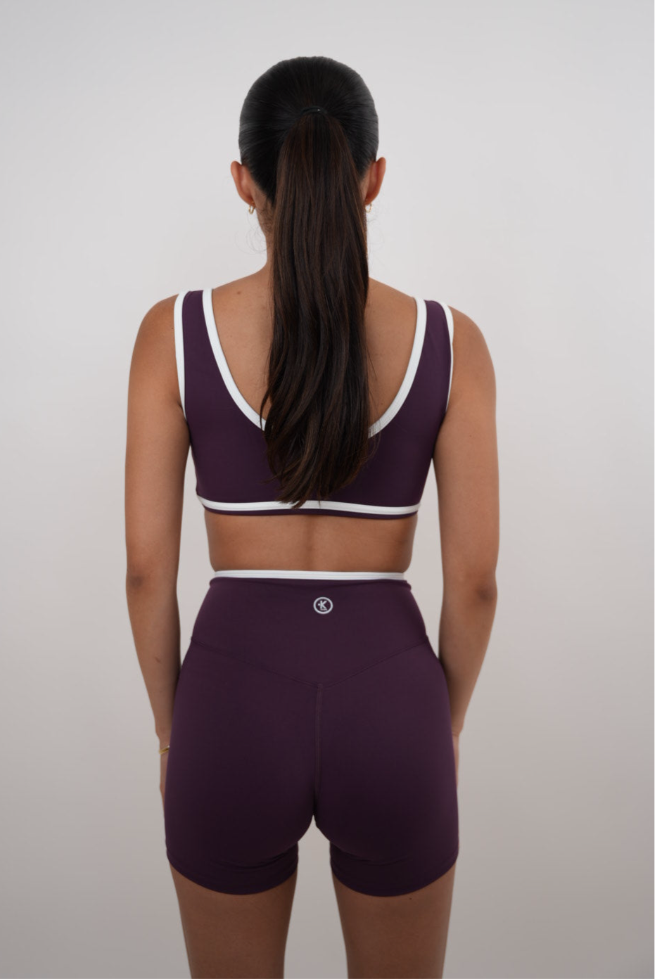 KIMITH BRAND I Am Right Where I Need To Be Plum Butter Short — back view