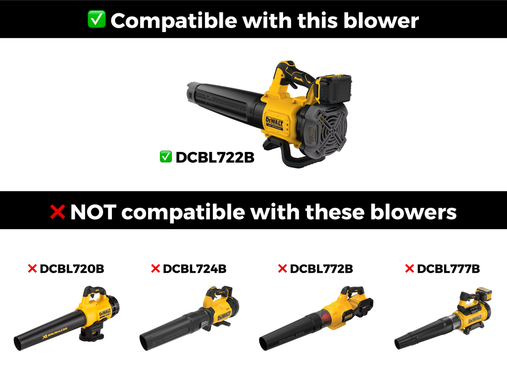 STUBBY® Car Drying Nozzle for DEWALT 20V MAX XR Gen II Leaf Blower (DCBL722B) – Stubby Nozzle Co., view 4