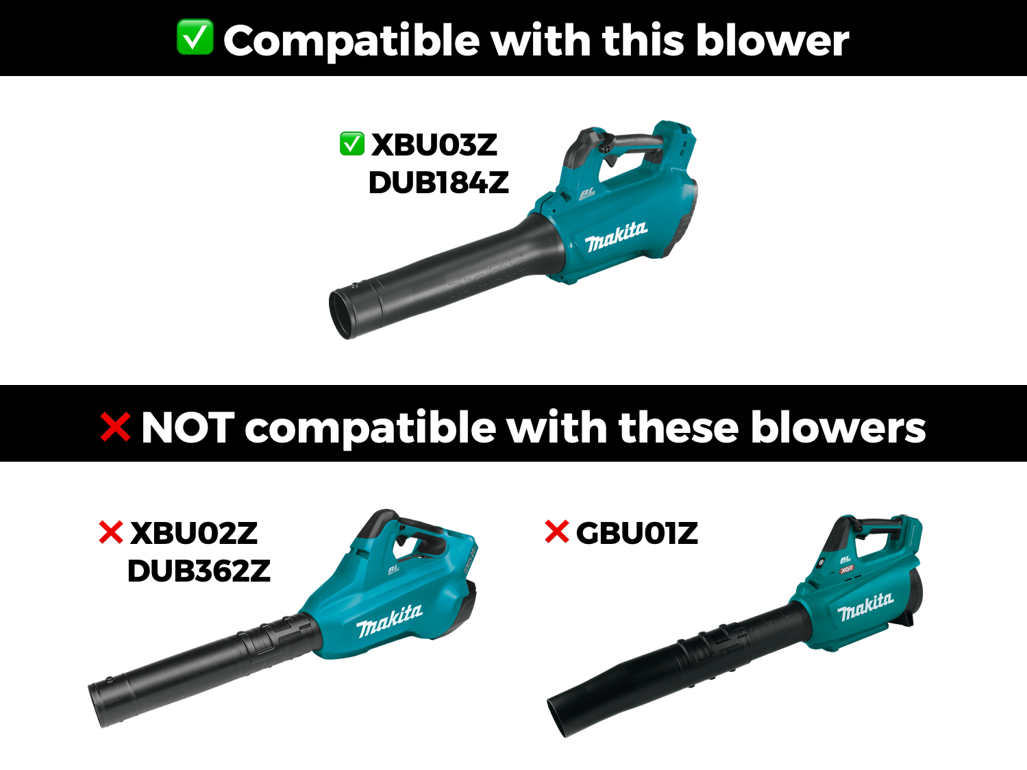 STUBBY® Car Drying Nozzle for Makita 18V LXT Leaf Blower (XBU03Z & DUB184Z) – Stubby Nozzle Co., view 4