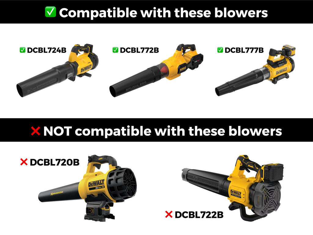 STUBBY® Car Drying Nozzle for DEWALT 20V MAX XR Gen III & 60V MAX Leaf Blowers (DCBL724B, DCBL772B, & DCBL777B) – Stubby Nozz