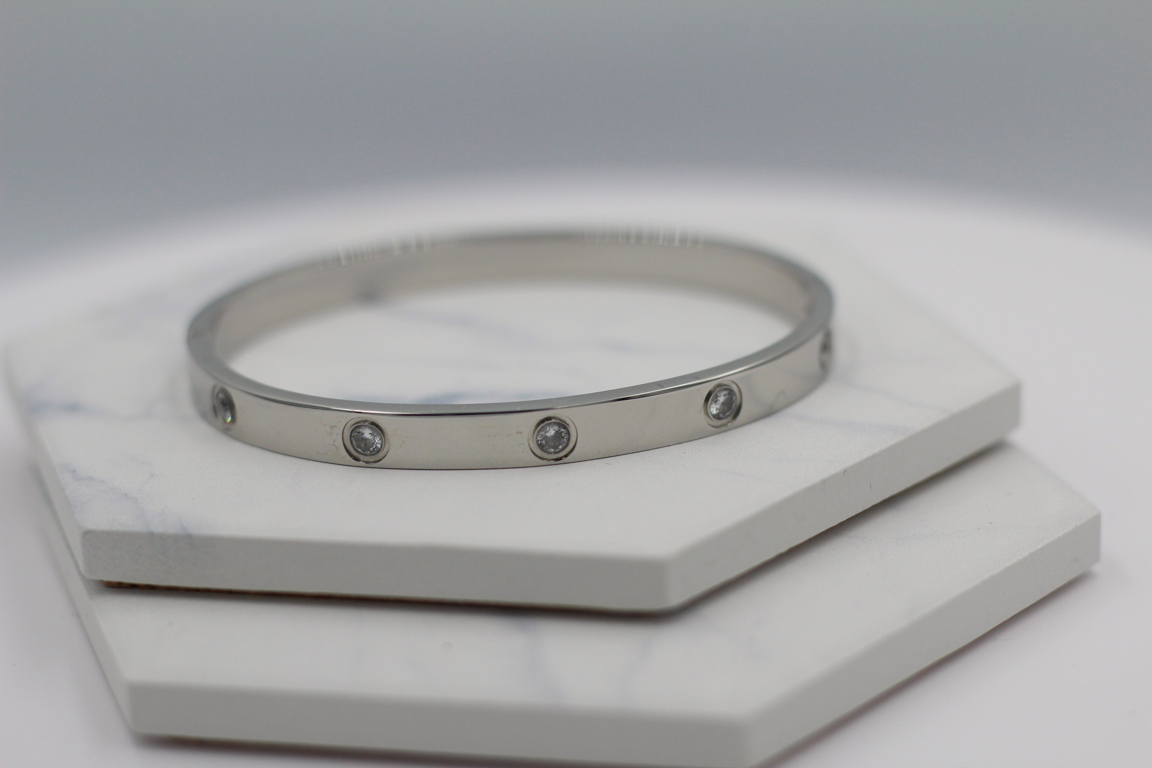 KADOU BOUTIQUE Sparkle Hinged Bangle — alternative angle