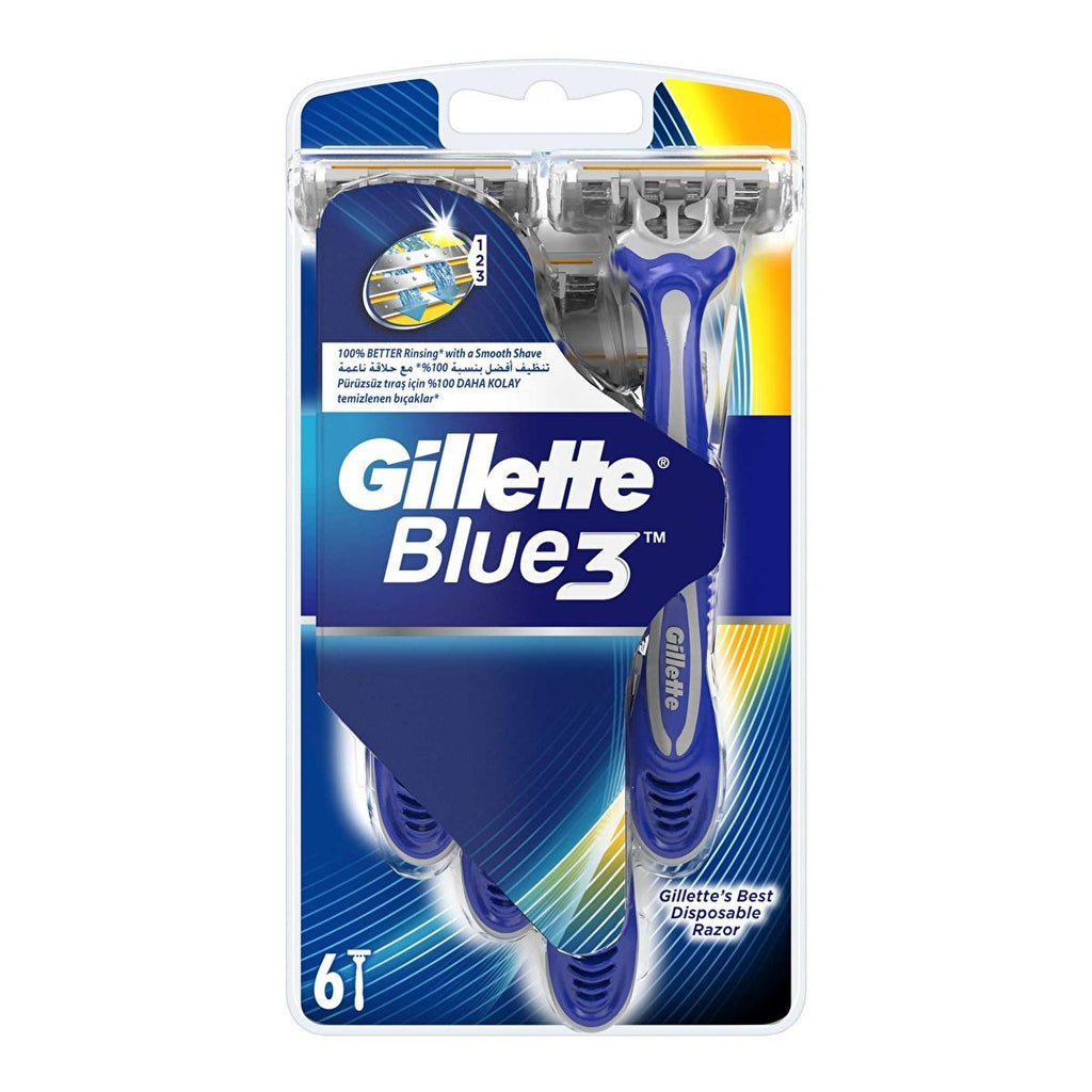 Gillette Blue3 Disposable Razor for Men - Comfort Shaving with 3 Chrome-Coated Blades