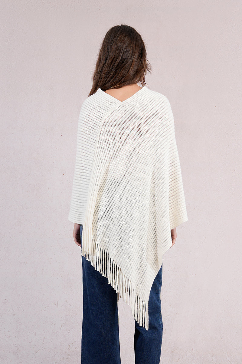 KADOU BOUTIQUE Knitted Poncho — lifestyle context