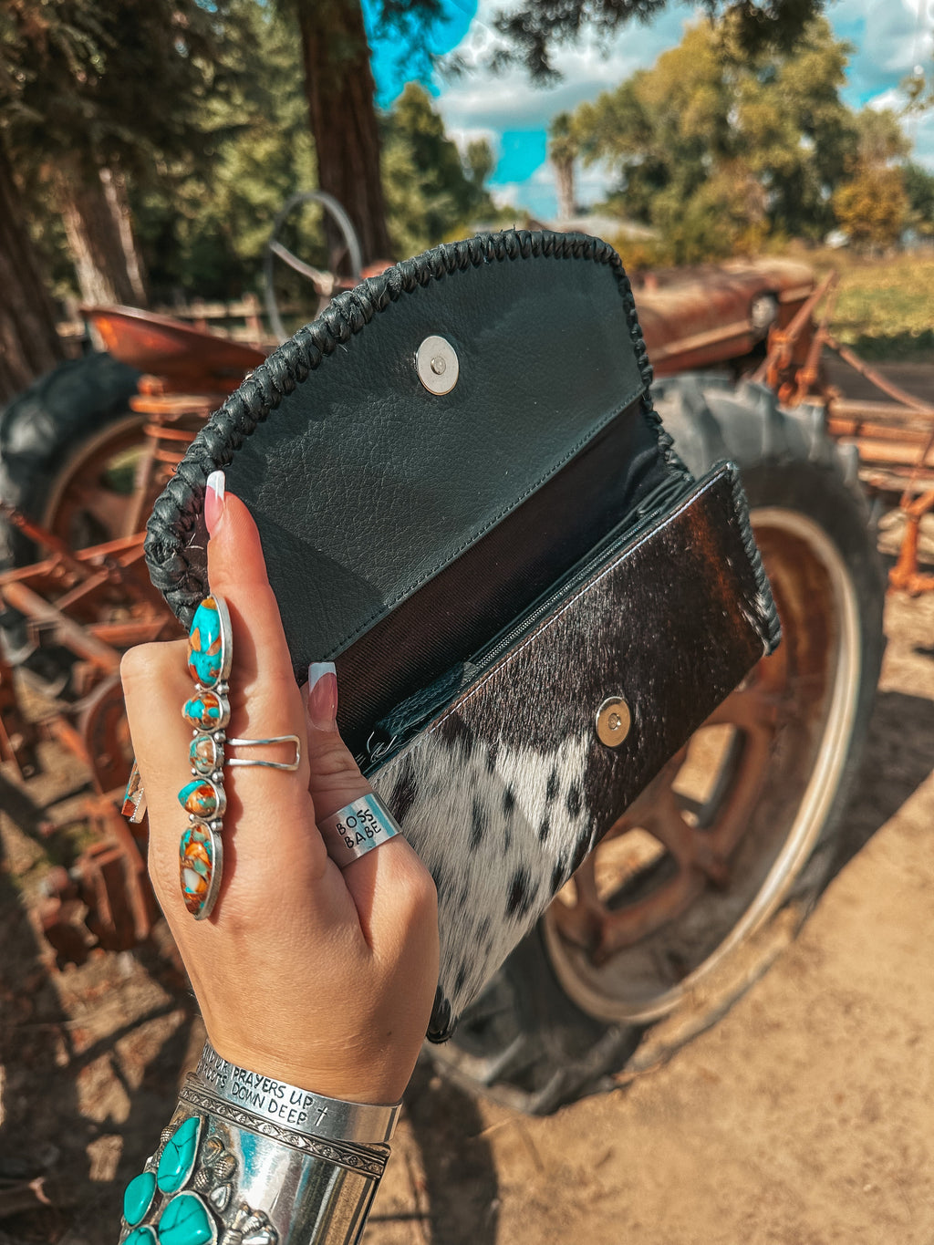 Haute Southern Hyde The Elva (Black Leather) Wallet a Haute Southern Hyde by Beth Marie Exclusive — lifestyle context
