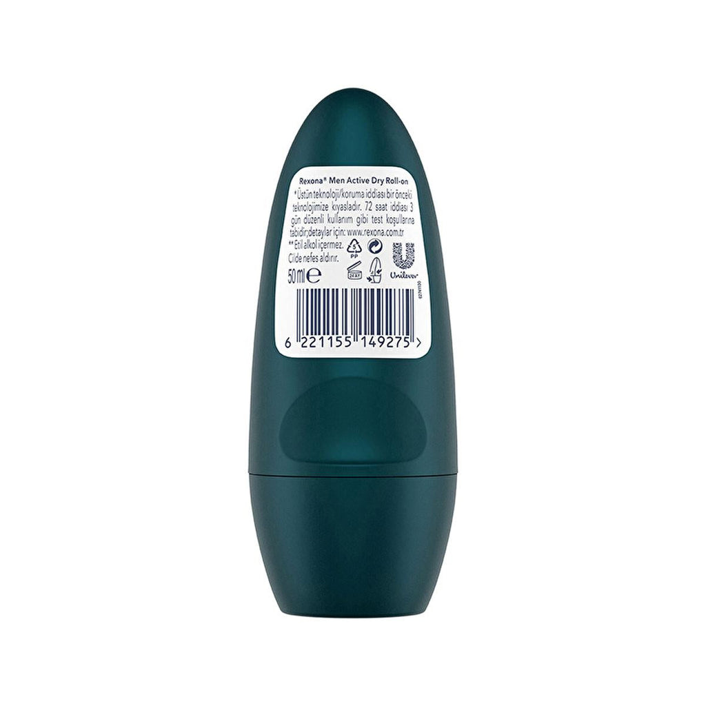 Rexona Active Dry Men's Roll On Deodorant - 72 Hour Continuous Protection | 1.69 fl. oz.