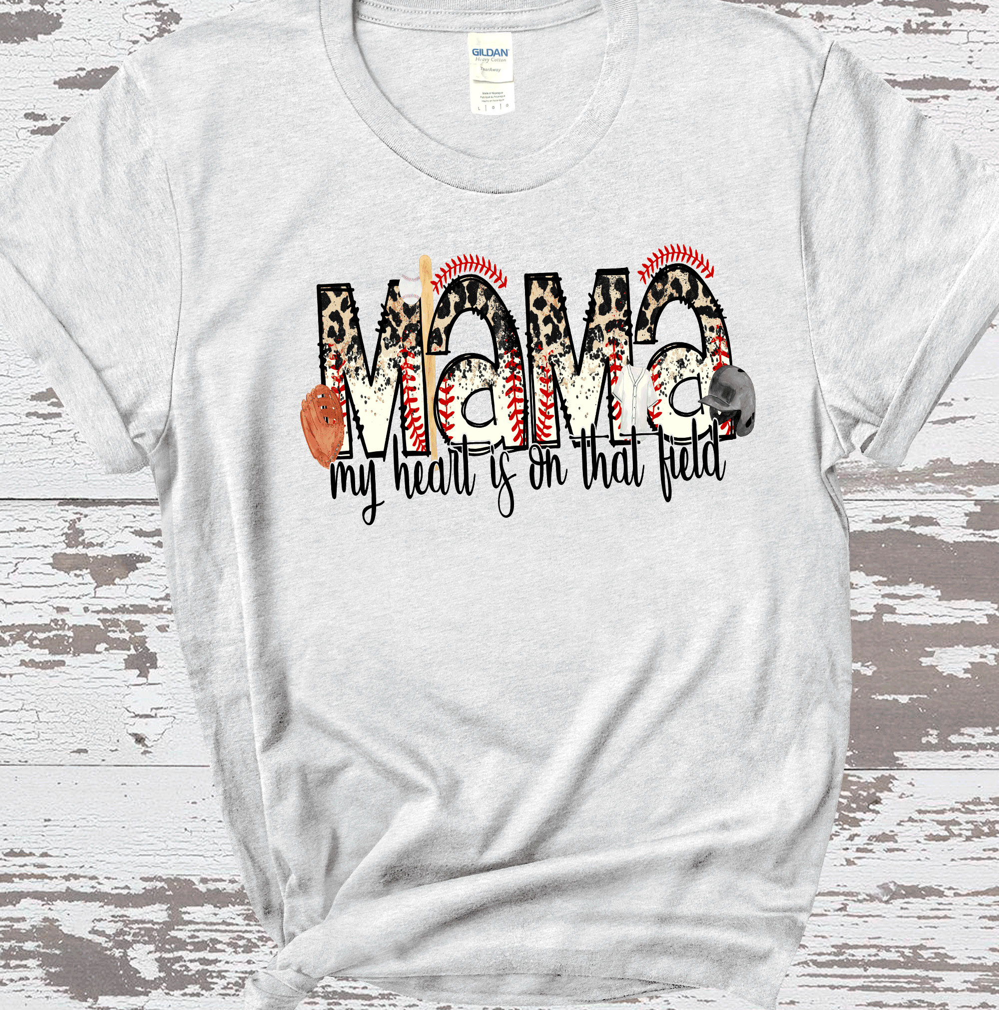A Blessed Texas Mess Boutique Baseball Mom My heart is on that field, Baseball Mom Shirt, Baseball Shirt For… — dtf / graphic shirts category context