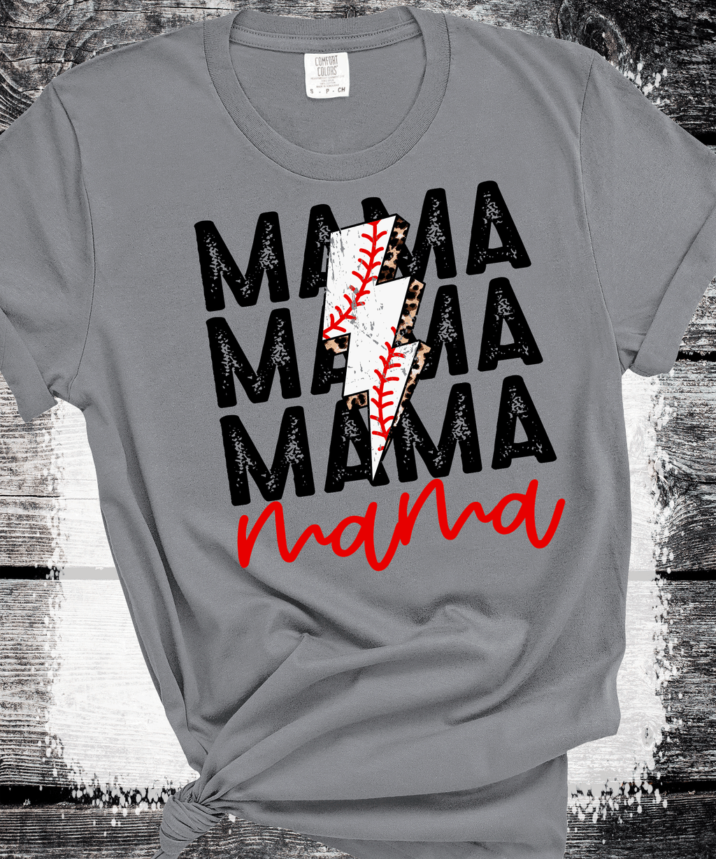 A Blessed Texas Mess Boutique Baseball Mom LIghtning Bolt, Baseball Mom Shirt, Baseball Shirt For Women,… — A Blessed Texas Mess Boutique branding close-up