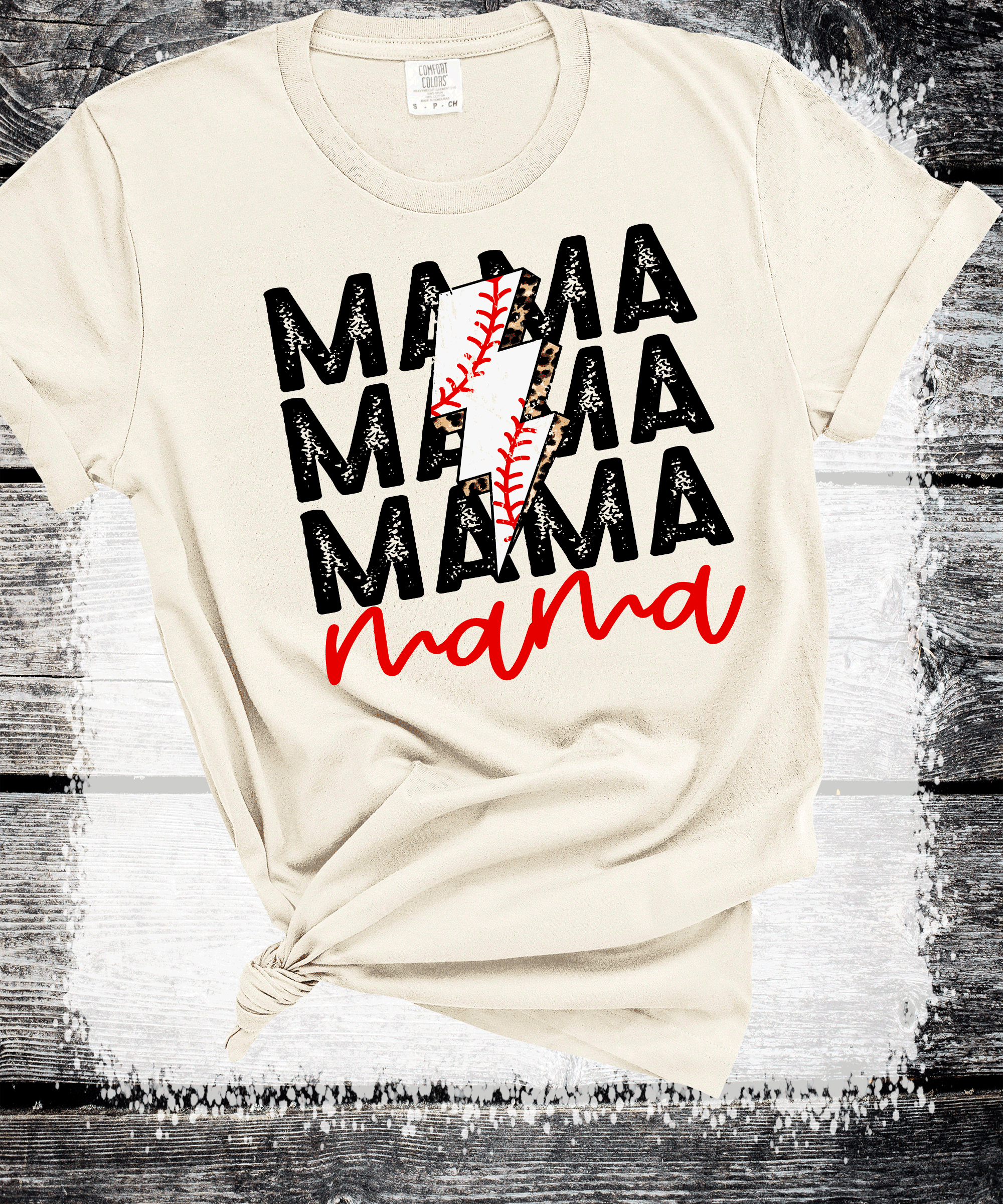 A Blessed Texas Mess Boutique Baseball Mom LIghtning Bolt, Baseball Mom Shirt, Baseball Shirt For Women,… — construction detail