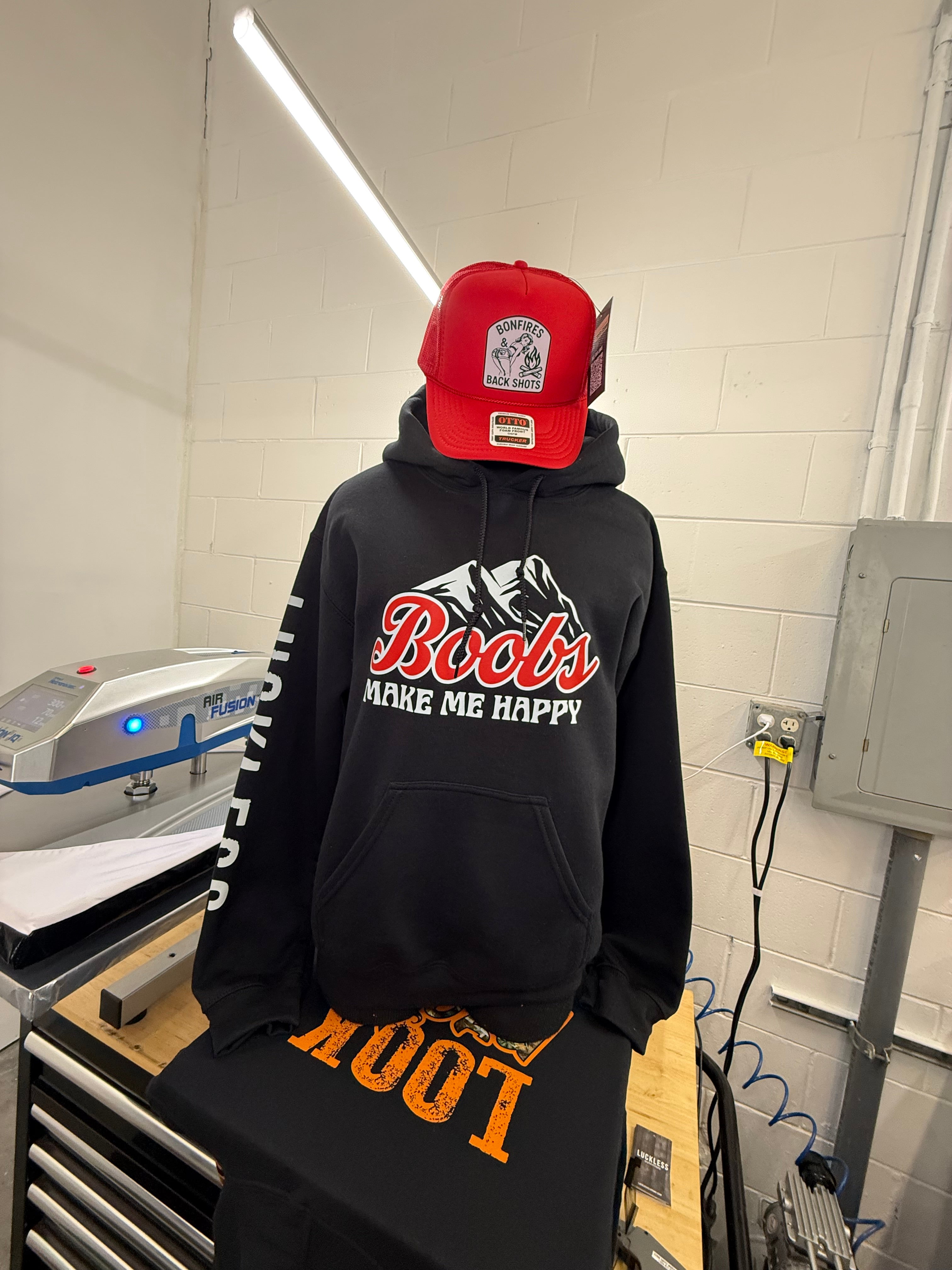 Luckless Outfitters Make Me Happy Hoodie — back view