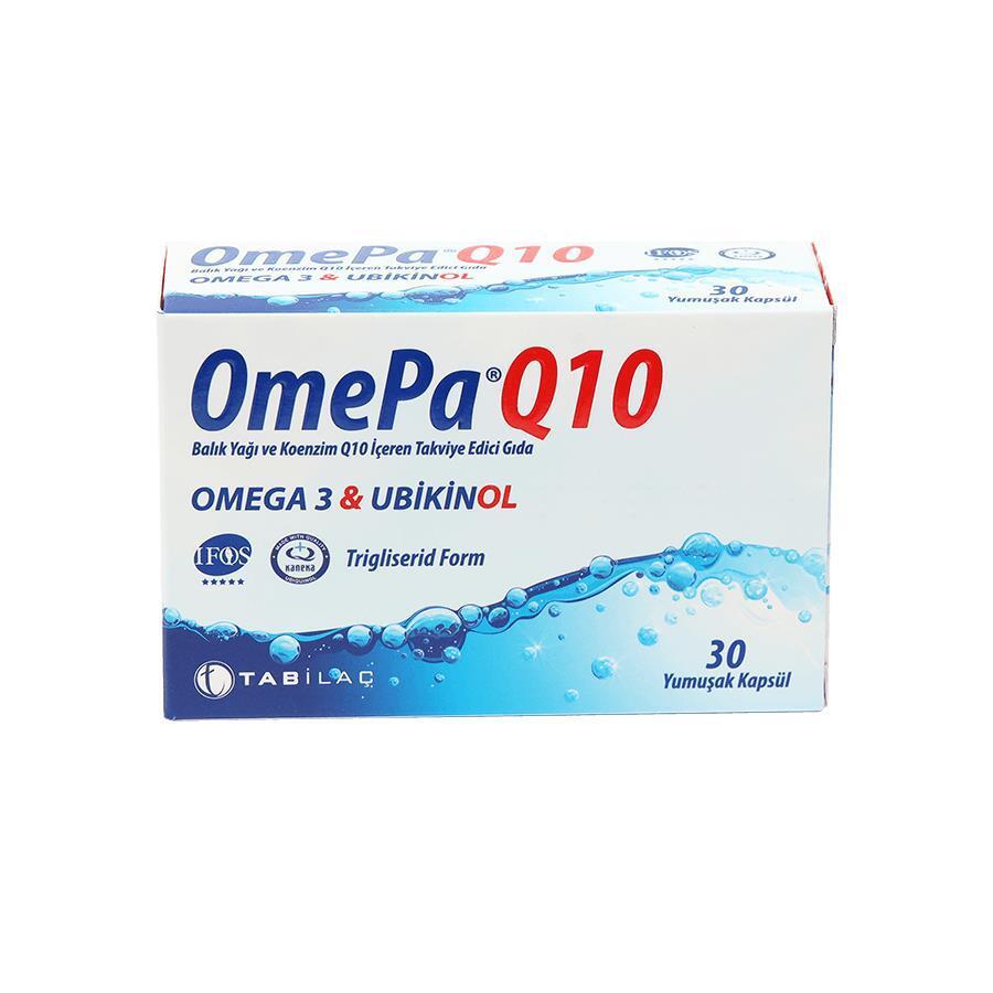 Omepa-Q10: Ultra-Absorbable Omega-3 Ubiquinol Supplement - 600mg Omega-3, 100mg Kaneka Ubiquinol, 30 Softgels
