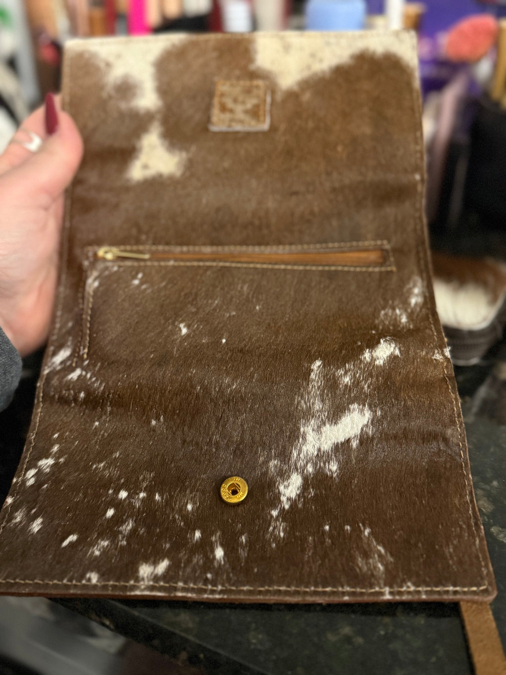 Whiskey Black & Co Charlie's Leather Wallet — hand-finished craftsmanship close-up