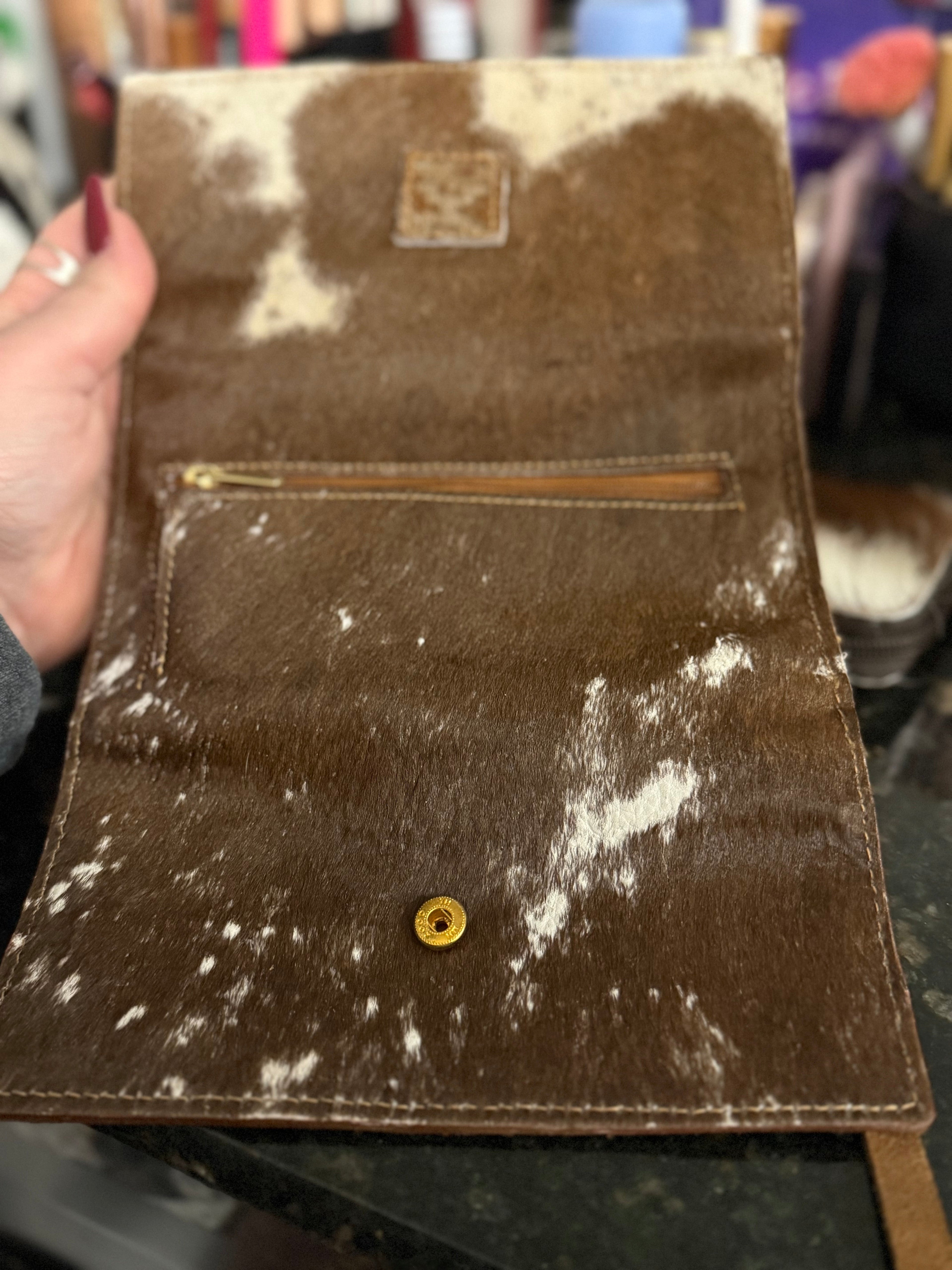 Whiskey Black & Co Charlie's Leather Wallet — hand-finished craftsmanship close-up