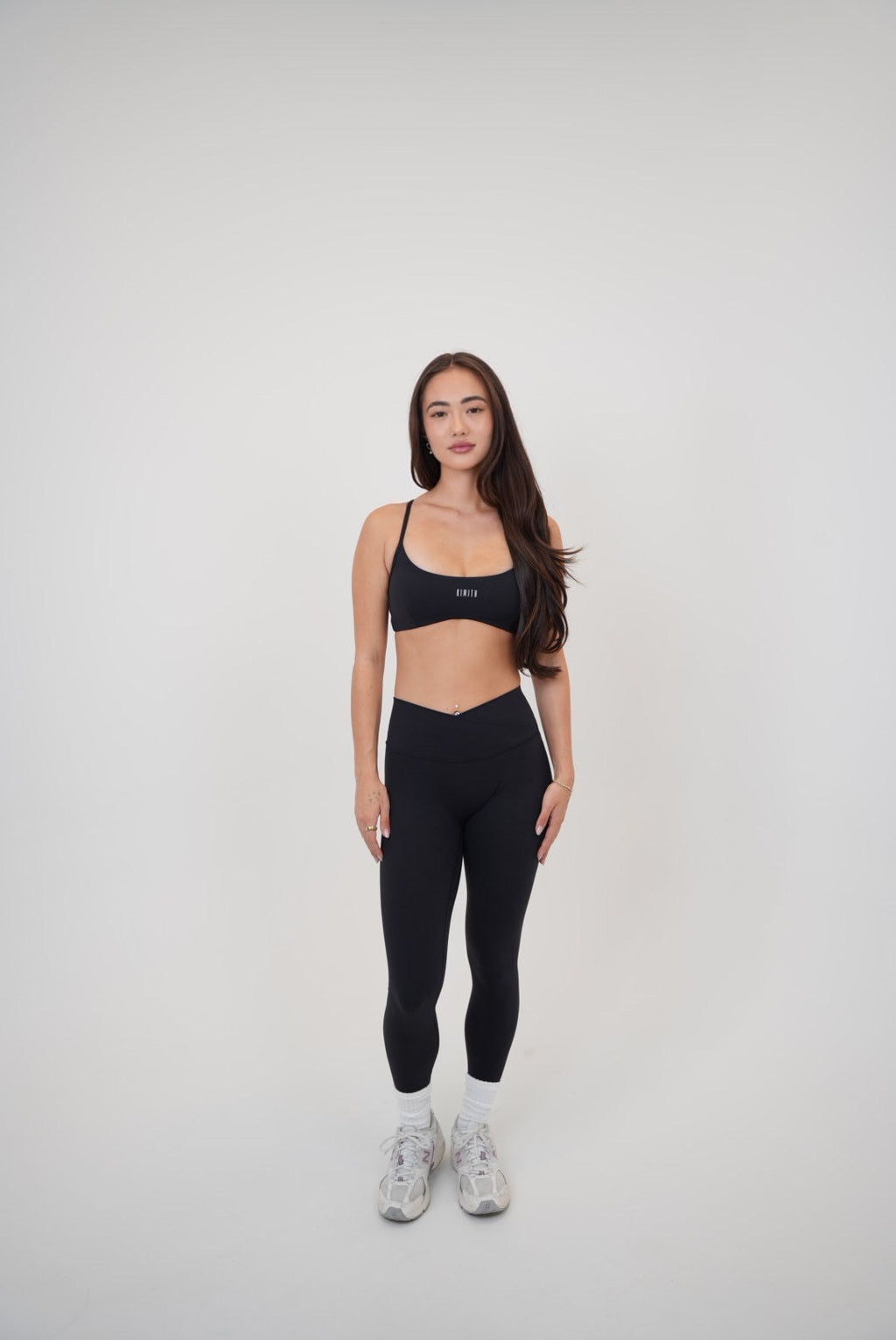 KIMITH BRAND My Time Is Divine Black Cross-Back Butter Soft Bra — size reference