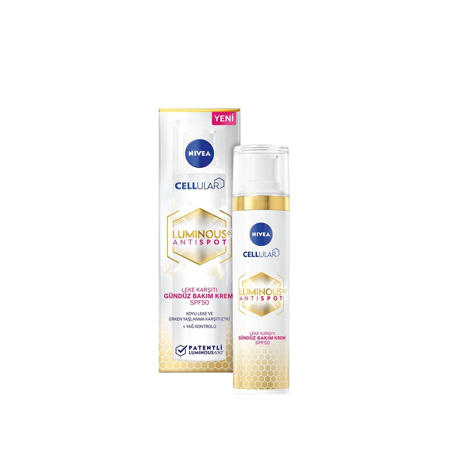 Nivea Luminous630 Anti-Spot Day Cream SPF 50 - Daily Moisturizing Cream with Sun Protection
