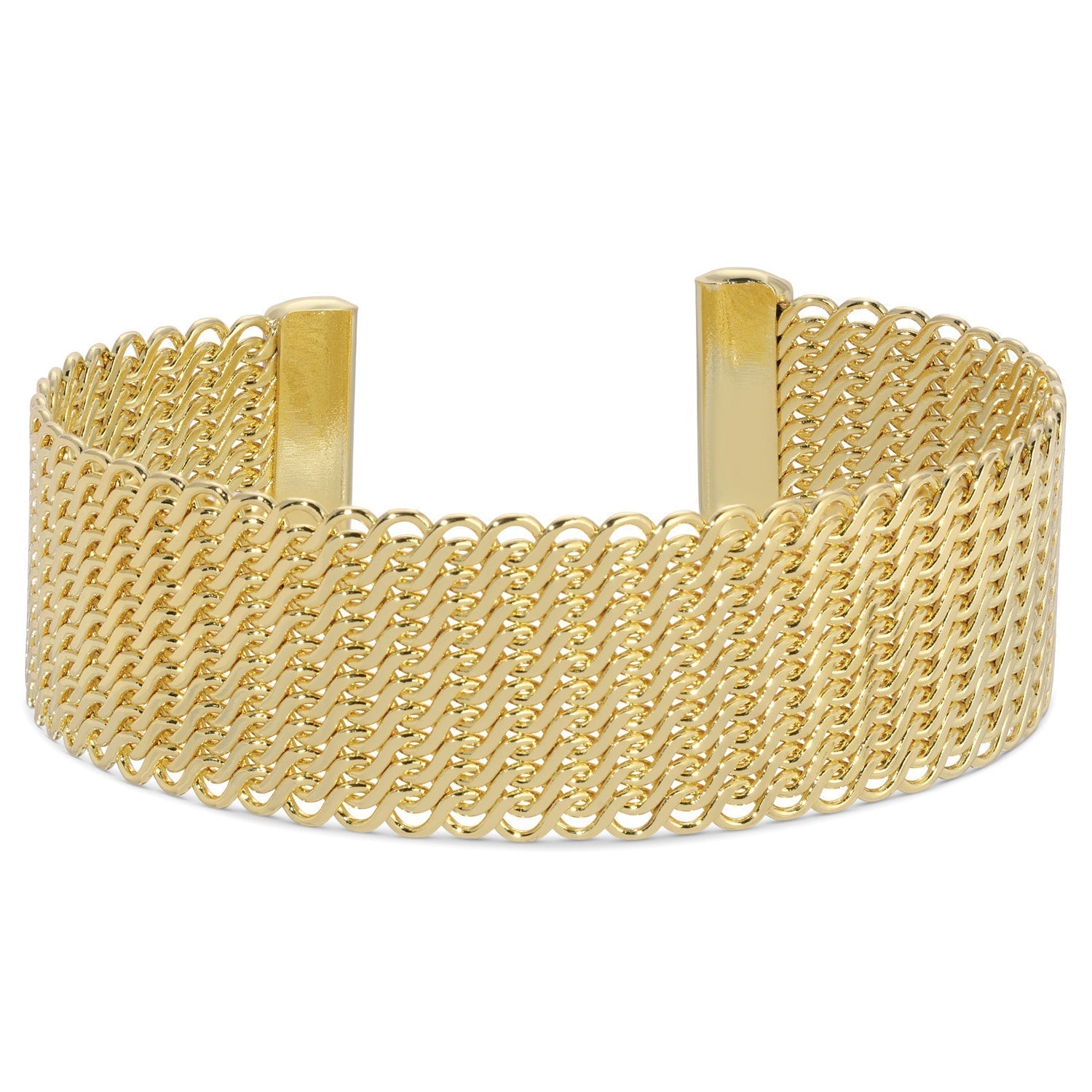 KADOU BOUTIQUE Interwoven Mesh Cuff Bracelet — main product shot
