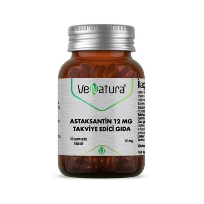 VeNatura Astaxanthin Dietary Supplement 12mg - Antioxidant Support for Adults, 30 Capsules