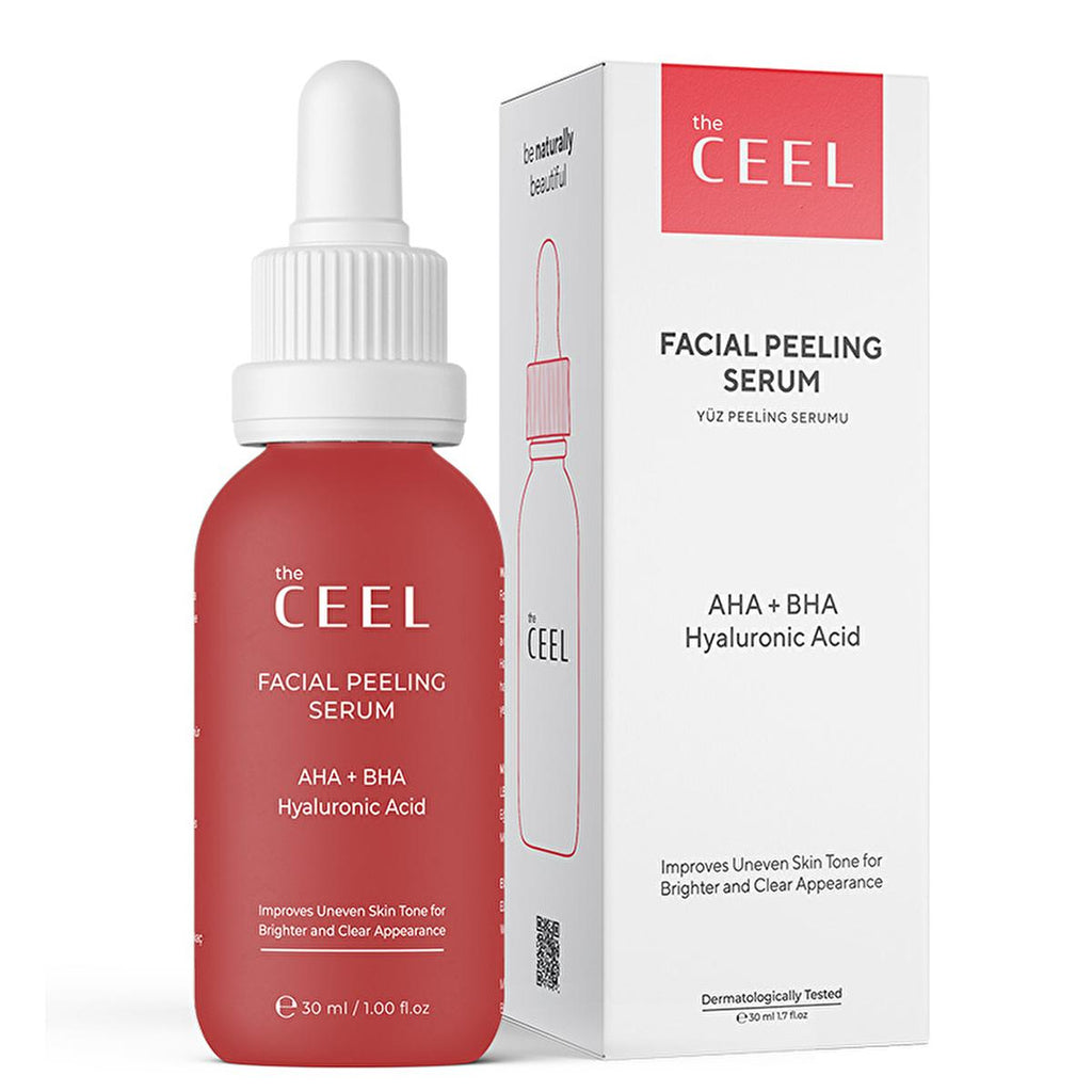 Ceel: AHA BHA Red Peeling Serum - Exfoliate, Renew & Even Skin Tone | Glycolic & Salicylic Acid Peel for Acne, Anti-Aging at Home