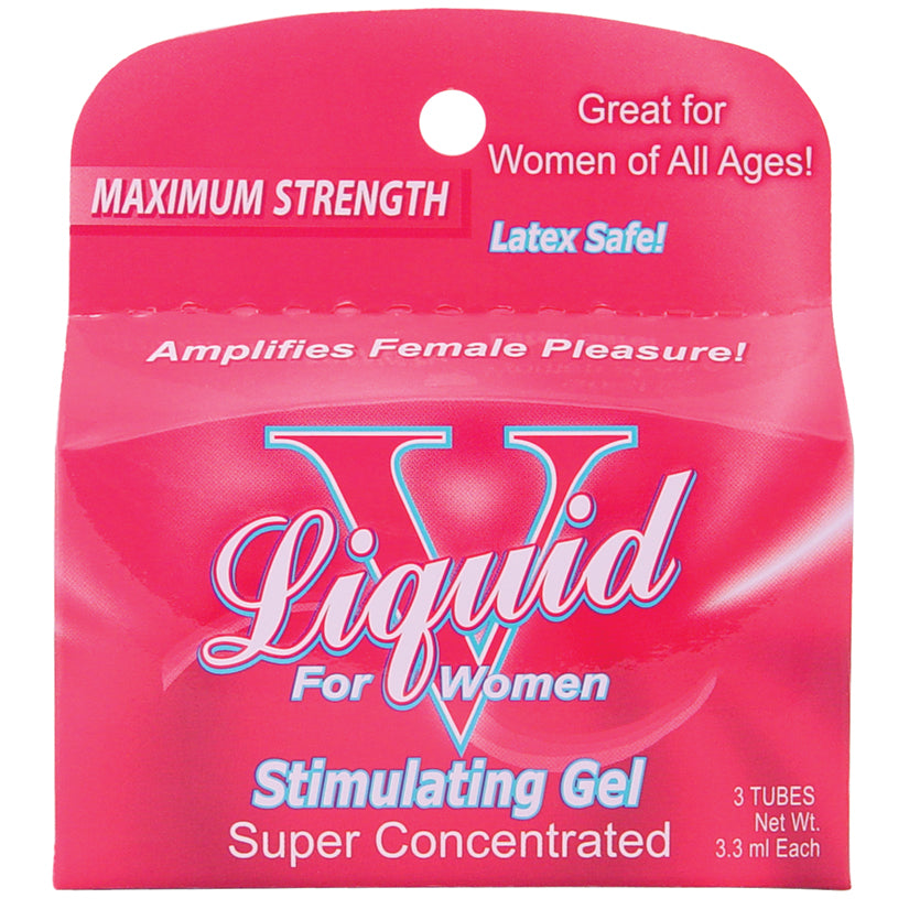 Love Spark Cove | Intimate Apparel, Pleasure Shop & Free Shipping Liquid V For Women Stimulating Gel 3Pk — main product shot