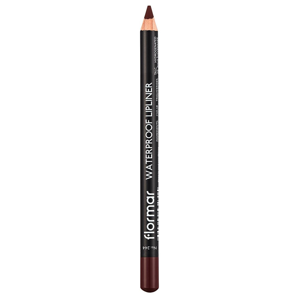 Flormar Waterproof Matte Lip Liner - 244 Chocolate Fondue - High Pigment, Long-Lasting, Smudge-Proof Lip Contour Pencil