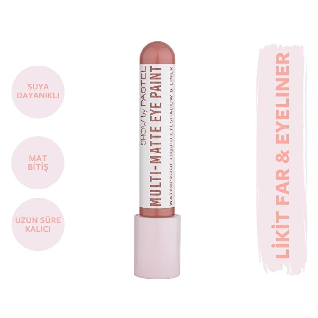Show by Pastel Waterproof Eyeshadow & Eyeliner - Long-Lasting Matte Finish Eye Paint with Acmella Flower