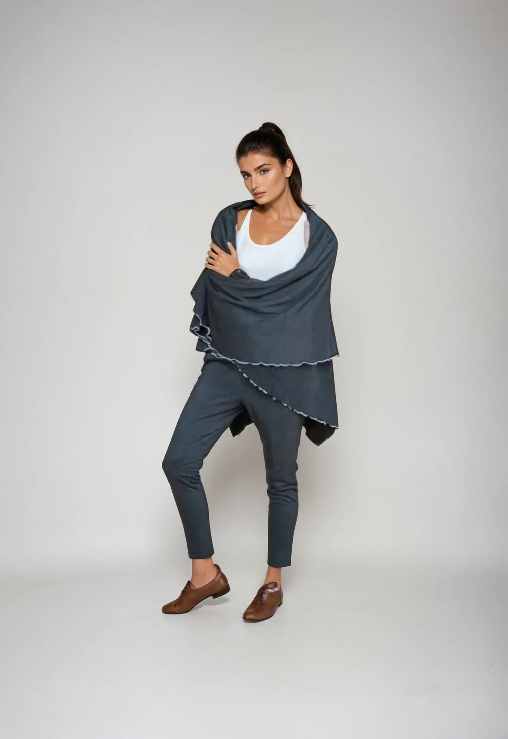 Buki Buki Blanket - Charcoal Grey — lifestyle context