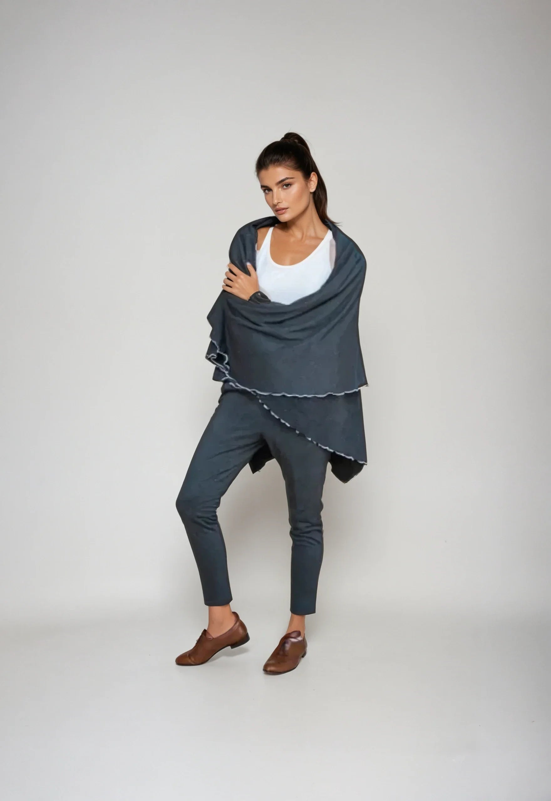 Buki Buki Blanket - Charcoal Grey — lifestyle context