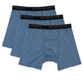 Spun Bamboo Men's Bamboo Viscose Boxer Briefs Underwear Steel Blue Color - 3-pack — main product shot