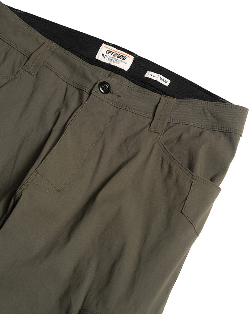 Off The Grid Surplus Lancer Taper Fit Pant - Beluga Brown — in-use photo